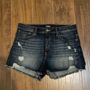 Express high rise shortie shorts